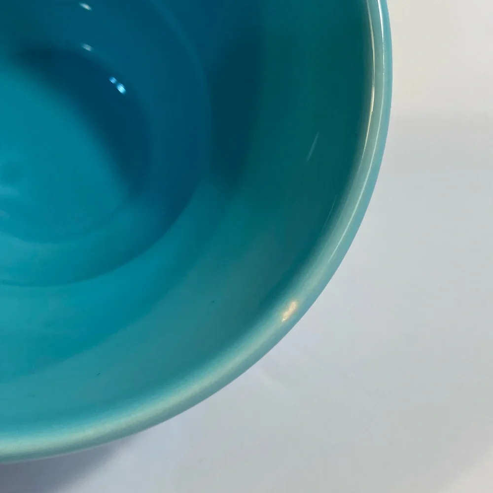 Crate & Barrel Camilla Engdahl Coffee Tea Cups Mugs in Turquoise Blue Set of 2